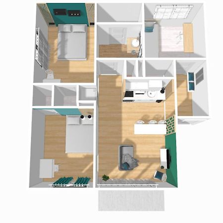 Home Ganusha Cosy 3 Chambres Parking Gratuit Balcon Grenoble Bagian luar foto